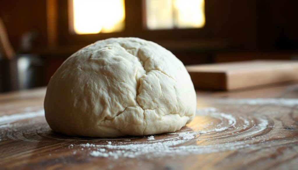 A close-up photograph of an unbaked pizza dough ball on a rustic wooden table, illuminated by warm, natural lighting from a nearby window. The dough appears dense and underproofed, with a dull, lifeless appearance. The background is slightly blurred, creating a sense of focus on the problematic dough. The image conveys a sense of confusion and disappointment, inviting the viewer to consider the reasons why the dough may not be rising as expected. A close-up photograph of an unbaked pizza dough ball on a rustic wooden table, illuminated by warm, natural lighting from a nearby window. The dough appears dense and underproofed, with a dull, lifeless appearance. The background is slightly blurred, creating a sense of focus on the problematic dough. The image conveys a sense of confusion and disappointment, inviting the viewer to consider the reasons why the dough may not be rising as expected.