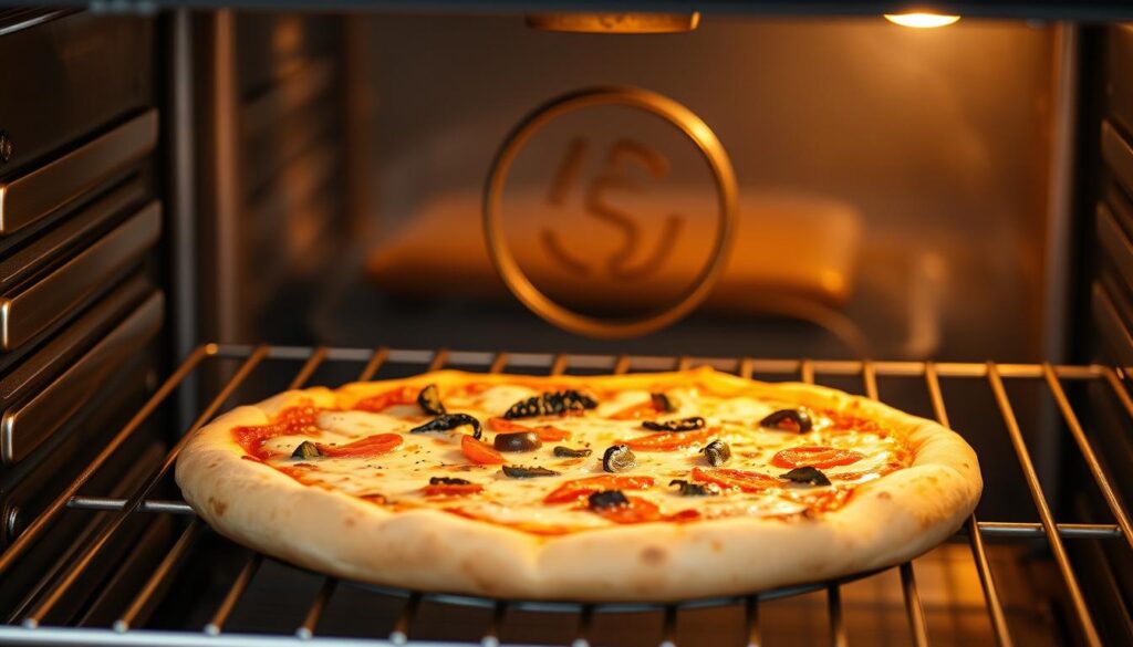 A freshly baked pizza sits atop a sturdy metal rack, its golden crust glistening under the warm glow of the oven's interior lighting. The pizza's toppings, a harmonious blend of savory ingredients, are visible through the oven's glass window, inviting the viewer to imagine the delectable flavors. The oven's sleek, modern design and stainless steel exterior create a sense of high-quality craftsmanship, hinting at the precision and control the home chef can exert over the baking process. The scene is captured with the clarity and sharpness of an iPhone 16 Pro Max, highlighting the intricate details and textures of the pizza and oven. A freshly baked pizza sits atop a sturdy metal rack, its golden crust glistening under the warm glow of the oven's interior lighting. The pizza's toppings, a harmonious blend of savory ingredients, are visible through the oven's glass window, inviting the viewer to imagine the delectable flavors. The oven's sleek, modern design and stainless steel exterior create a sense of high-quality craftsmanship, hinting at the precision and control the home chef can exert over the baking process. The scene is captured with the clarity and sharpness of an iPhone 16 Pro Max, highlighting the intricate details and textures of the pizza and oven.